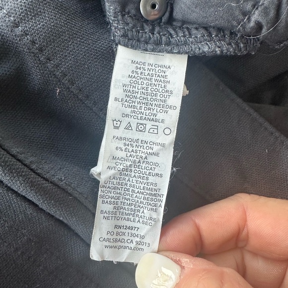 Prana Brenna moto pants, charcoal size 6 - Picture 11 of 12